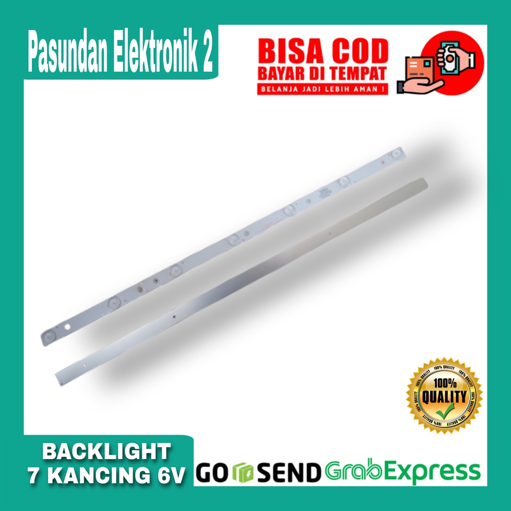 Lampu Backlight LED TV 7 kancing cembung 6V 56cm 6V .