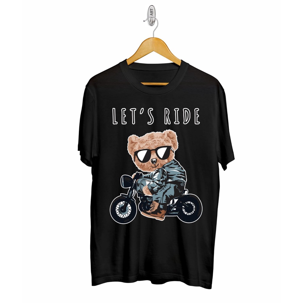 Kaos murah Kaos distro murah baju  distro pria t-shirt murah combed30s BEAR LETS RIDE