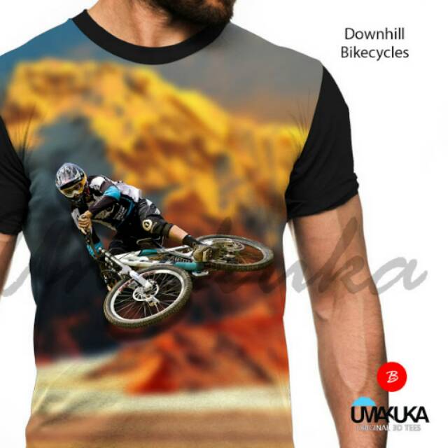 Kaos sepeda MTB 3D Premium downhill bike cycles