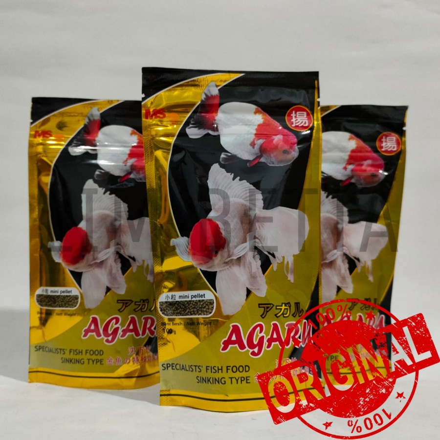 Pellet Agaru Sinking Type / Makanan Ikan Koki 100gr