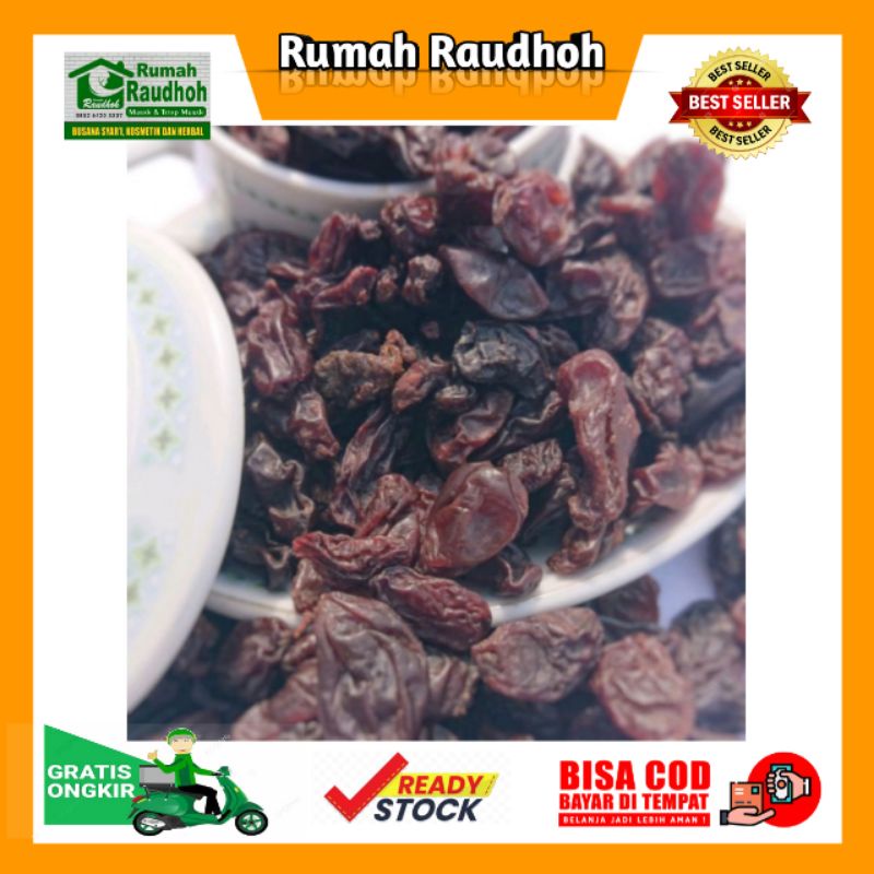 

KISMIS HITAM BLACK RAISIN 100 GRAM - DARK RAISIN ORIGINAL, CEMILAN KAYA MANFAAT