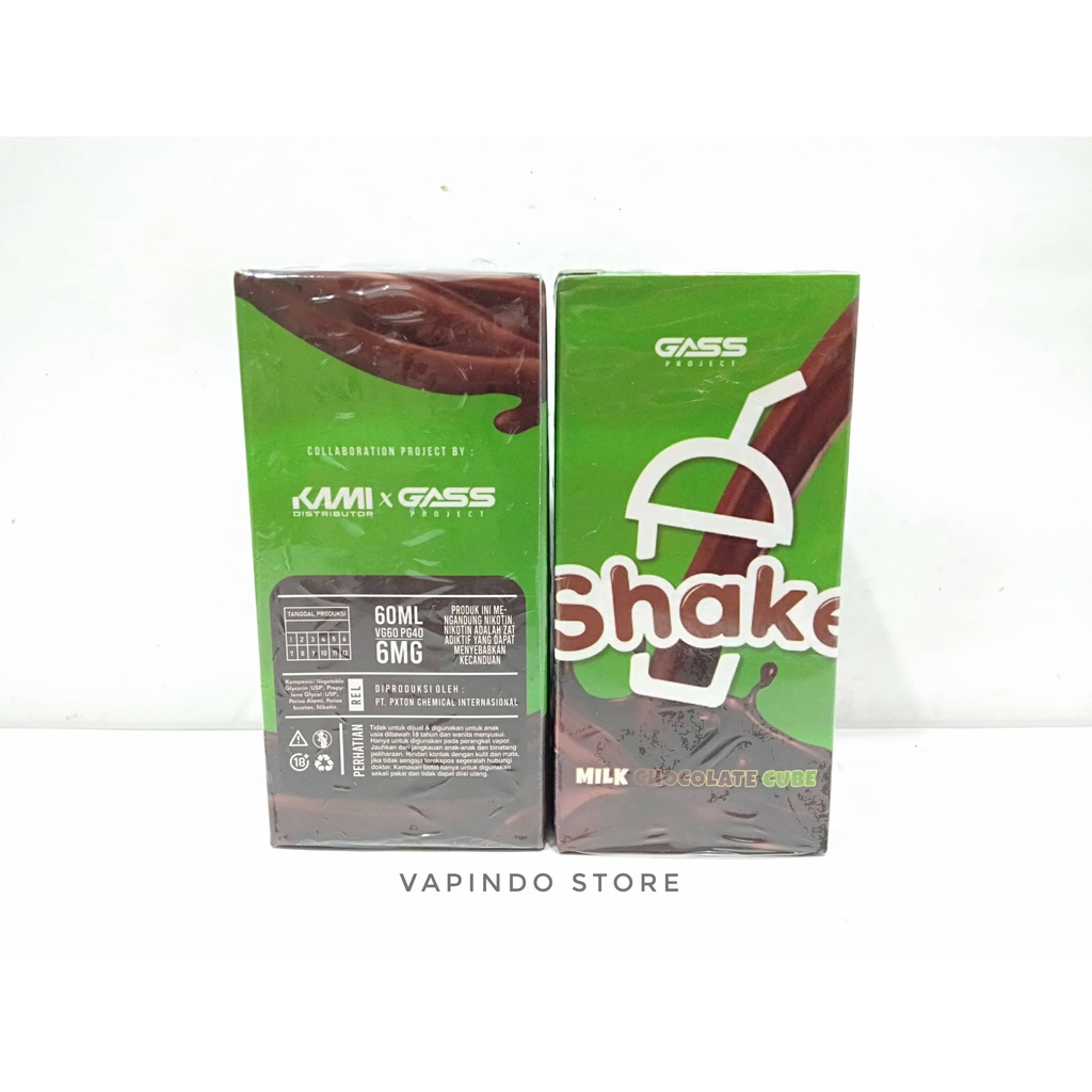 SHAKE MILK CHOCOLATE CUBE 60ML 6MG BY KAMI X GASS PROJECT LIQUID