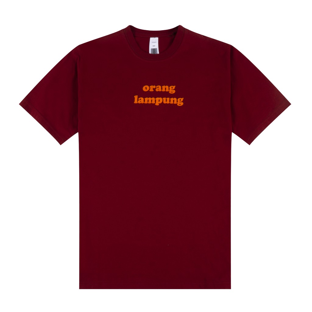 KAOS BAJU TSHIRT KHAS LAMPUNG ORLA MAROON BY KAWAY