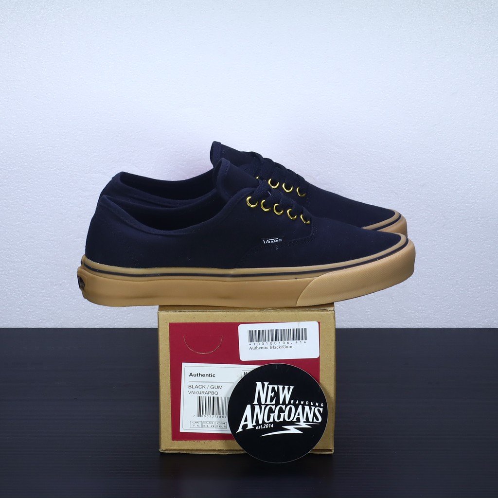 Sepatu Vans Authentic Classic Basic Black Hitam Sol Gum