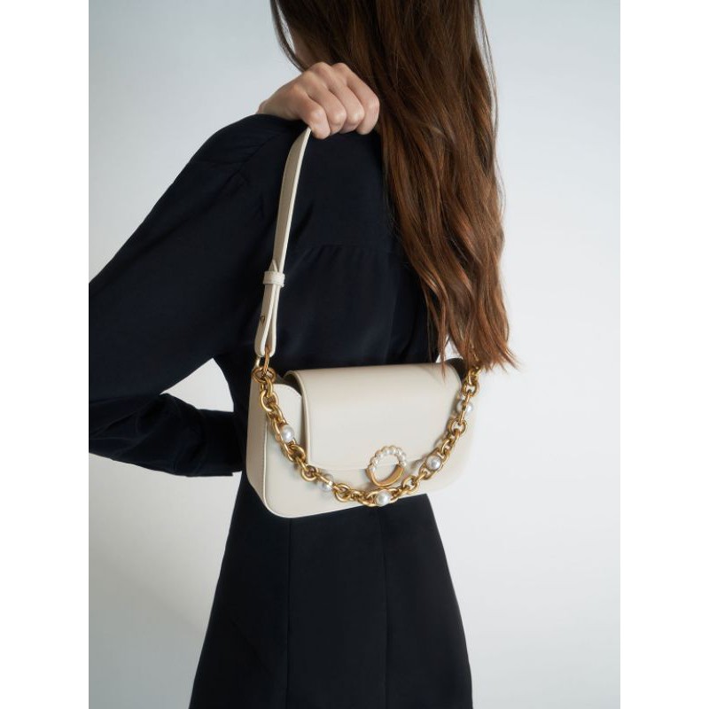 9.9 SALE | CK Embellished Chain Shoulder Bag