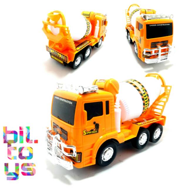 Mainan Anak Molen Baterai Cement Mixer Sound, Light