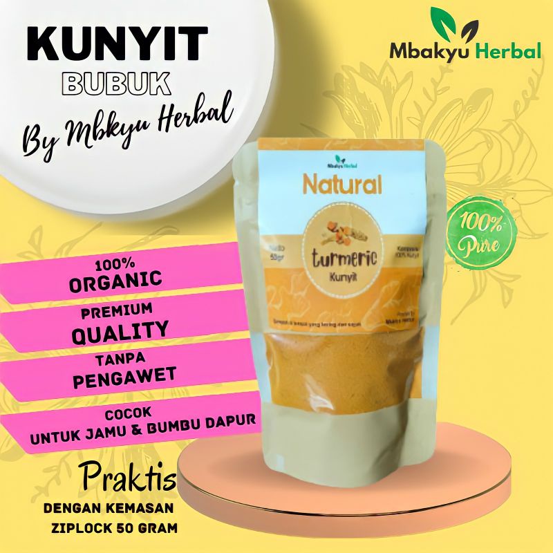 

Kunyit Bubuk (Biang Kunyit) 50gr (Murni 100%) Obat Gerd dan Asam lambung untuk Detox & Diet jamu rimpang