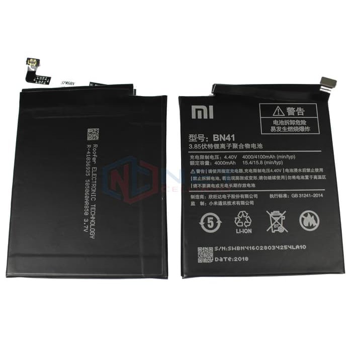 BATERAI XIAOMI REDMI NOTE 4 BN41 / BATRE REDMI NOTE 4 / BN-41