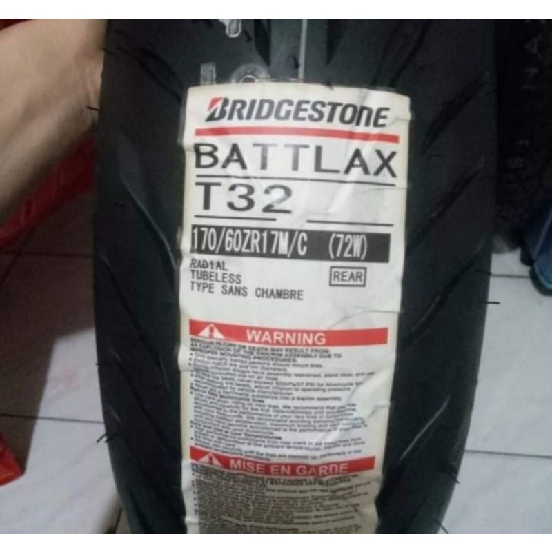 ban luar battlax t32 ukuran 170/60-17 ban tubeless