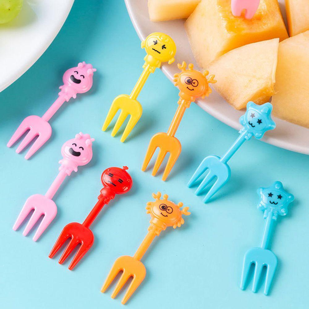 16 / 20pcs Garpu Buah / Sayur Desain Kartun Untuk Dekorasi Pesta Anak