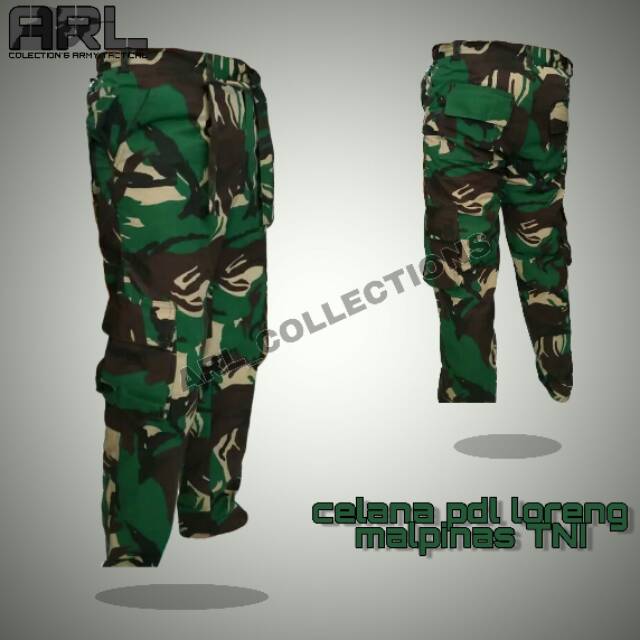 Celana panjang loreng standar TNI (malpinas)/celana cargo lapangan army/celana tactical outdoor