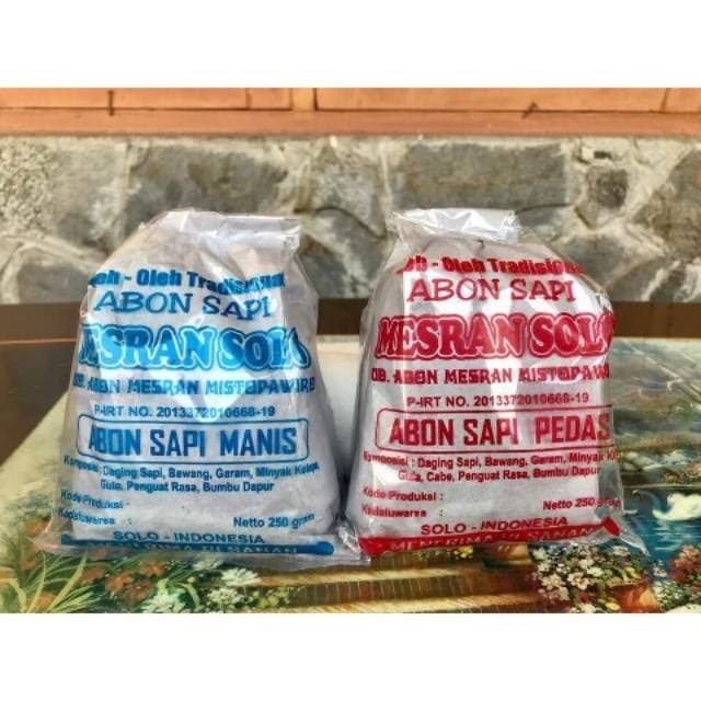 

ABON- ABON SAPI MESRAN SOLO MANIS / PEDAS 250G - MANIS -MAKANAN-KERING.