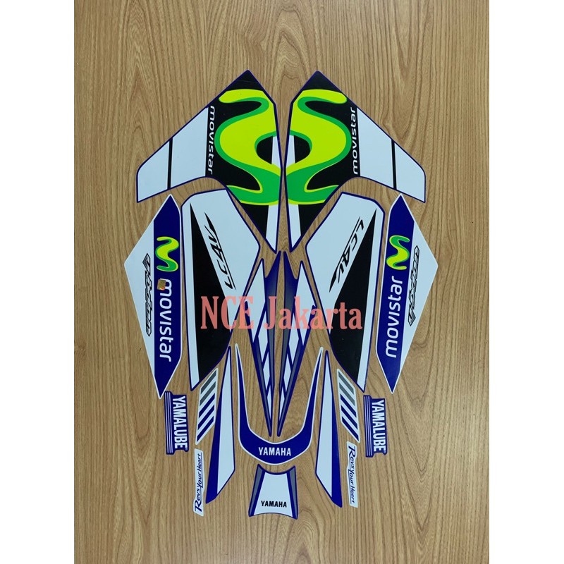 STIKER STRIPING VIXION MOVISTAR GP BIRU 2013