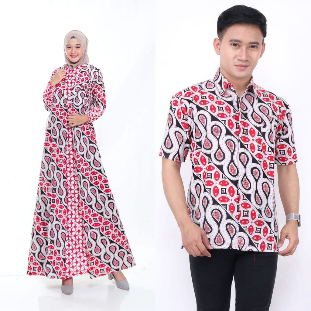 COUPLE ASMARA SETELAN BATIK MEWAH GAMIS TUNANGAN WISUDA PESTA ELEGAN CANTIK RAMADHAN BAJU MUSLIM