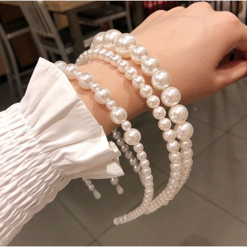 Bando Mutiara / Pearl Headband / Bando Korea premium / bando Fuji