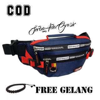 [COD] Tas Selempang Waistbag Pria Slingbag Bahu Bisa Untuk Tas Pinggang Kasual Free Gelang Keren