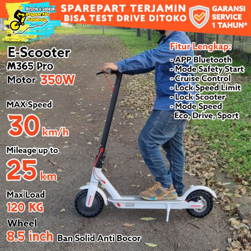 Jual SKUTER LISTRIK ESCOOTER M365 PRO 8.5 INCH 350 WATT SCOOTER