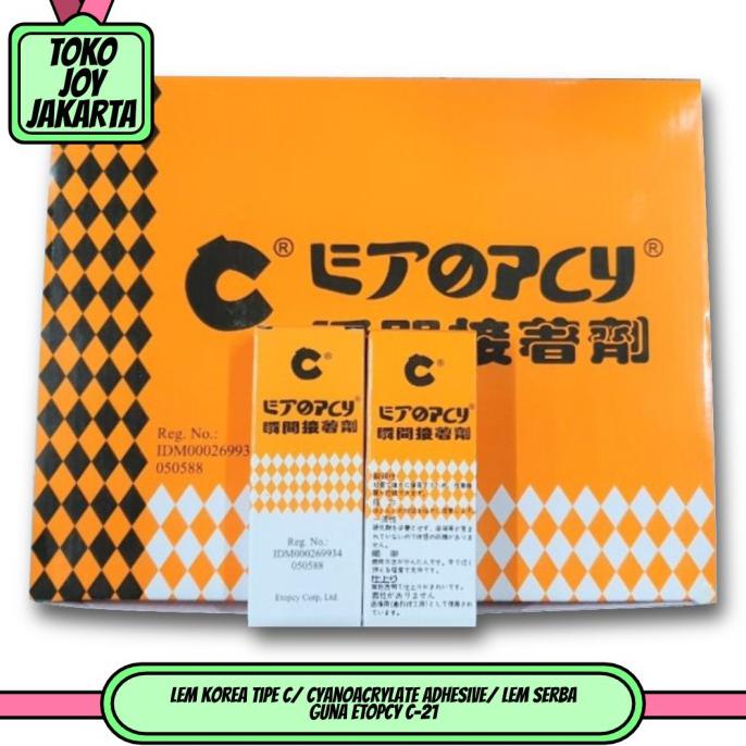 

Cuci Gudang Awal Tahun Lem Korea Tipe C/ Cyanoacrylate Adhesive/ Lem Serba Guna ETOPCY C-21 Cuci