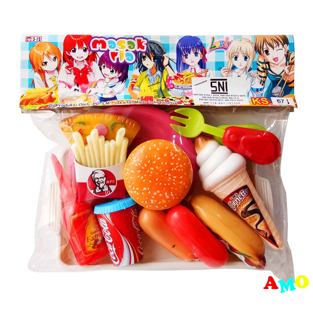 MAINAN MASAKAN BURGER KS67 - mainan edukasi masak masakan Anak Perempuan Murah ST