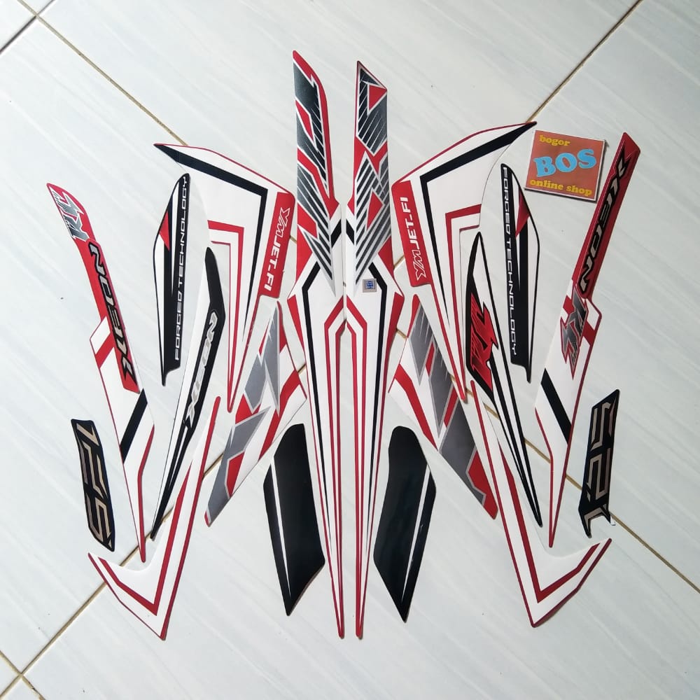 Stiker Motor Yamaha Xeon RC 125 2014 Merah
