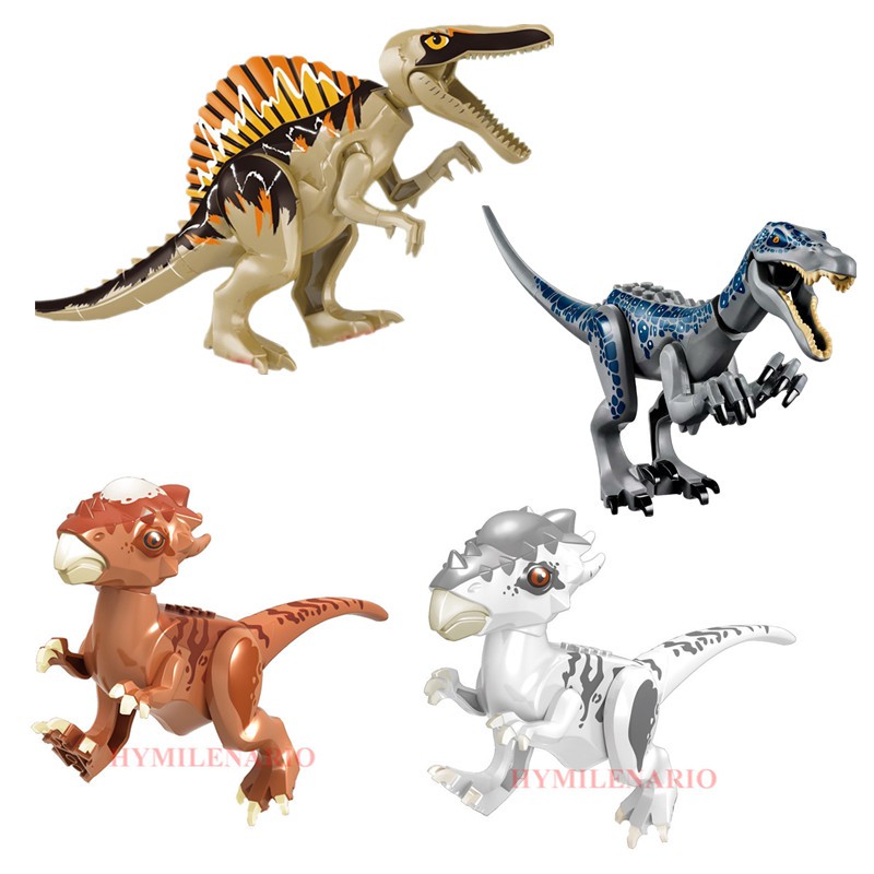 Mainan Lego 2019 Jurassic World Park Raptor Dinosaurs Spinosaurus Indoraptor Figures Building