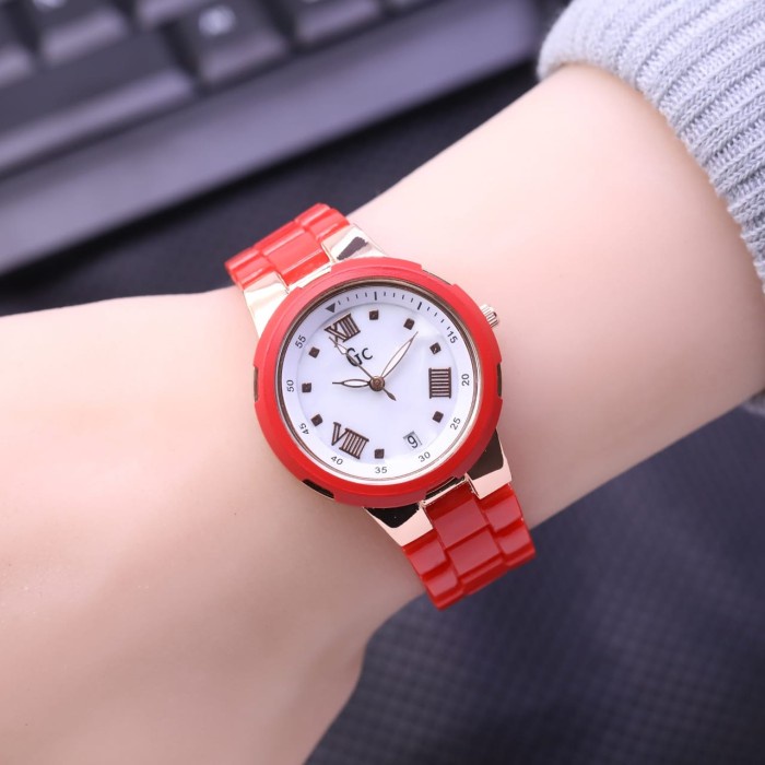 JAM TANGAN ANTI AIR GC MIKA GUESS COLLECTION MERAH JAM WANITA NEW ARRIVAL TERLARIS I6F5 TRENDY REMAJ