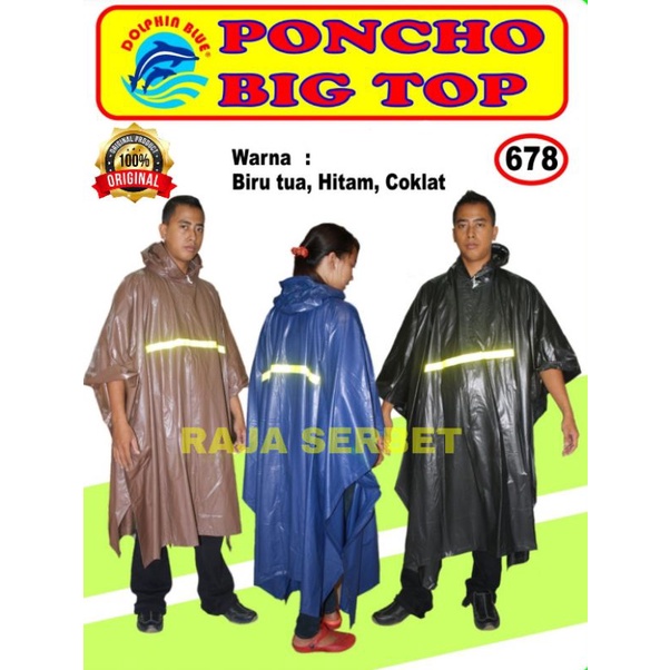 Jas Hujan Poncho Big Top 678 Dolphin Blue