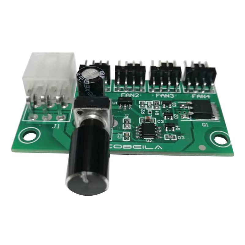 Btsg Chassis Fan Hub CPU Pendingin 4port 12V Ke Fan-Header Dengan 4pin PWM Controller Didedikasikan Regulator Komputer