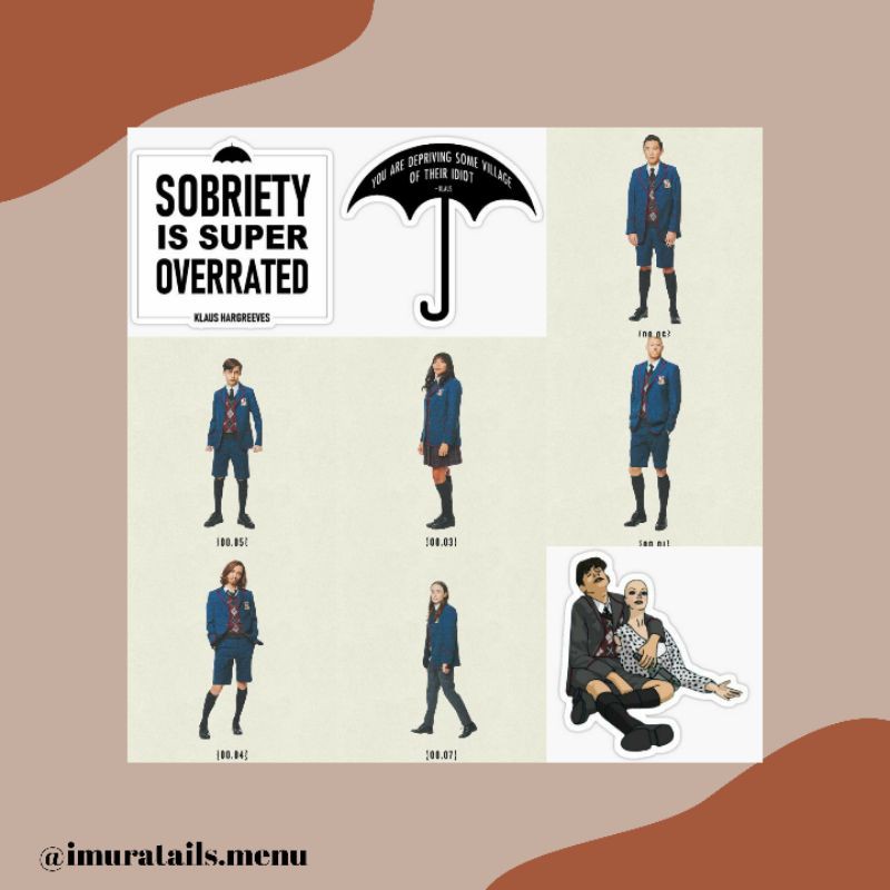 49pcs Sticker Tumblr The Umbrella Academy