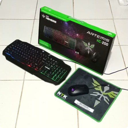 Paket Keyboard Mouse Mousepad NYK Combo Kit Artemis KC-200 NYK KC200