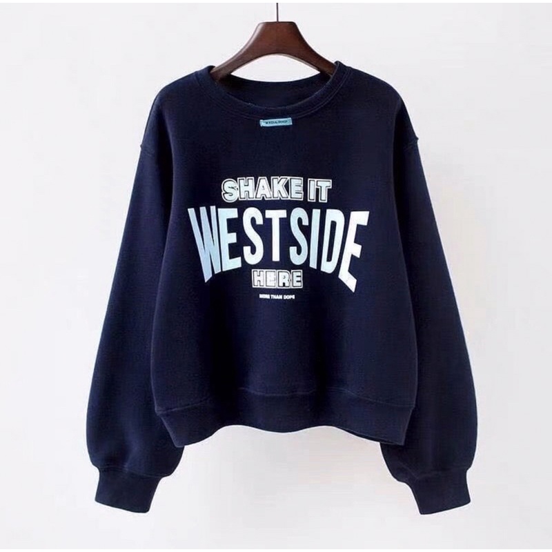 Sweater wanita westside atasan crewneck sweater remaja