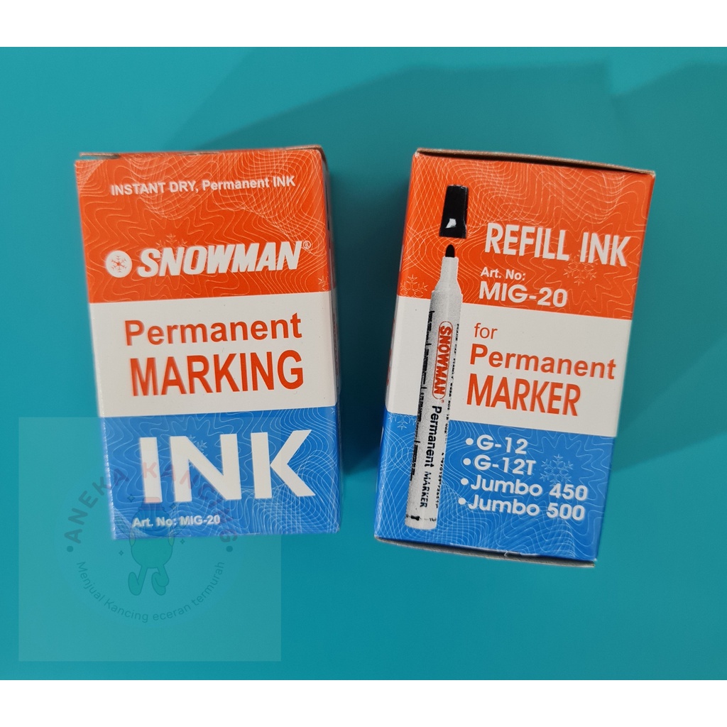 

[1 pcs] Refill Tinta Spidol Snowman INK Permanent / Refill Snowman Spidol Permanent / Isi Tinta Spidol Permanent ORIGINAL