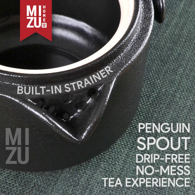 MIZU PENGUIN-CHA Dehua Ceramic Chinese Tea Travel Set Teko 2 Cangkir Carry Case-5
