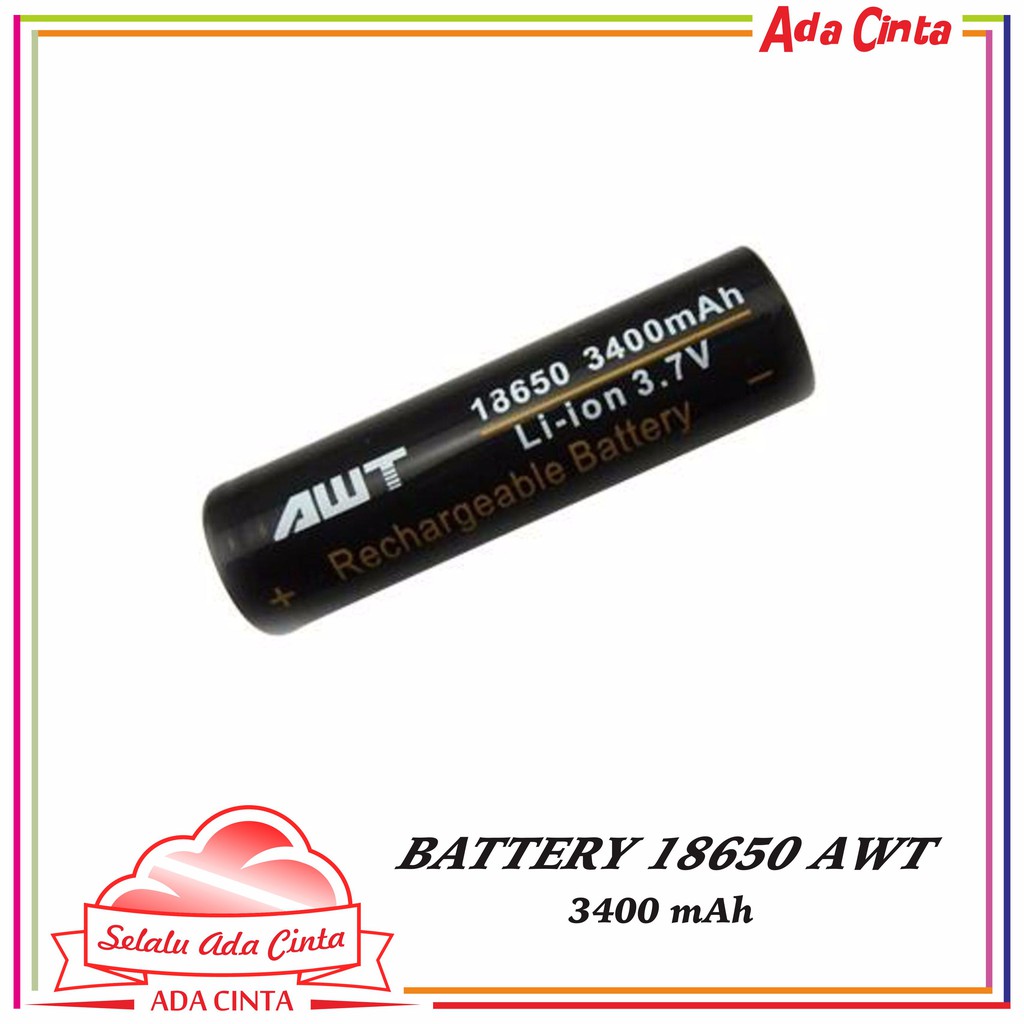 BATERAI 18650 AWT 3400mAH - CLONE