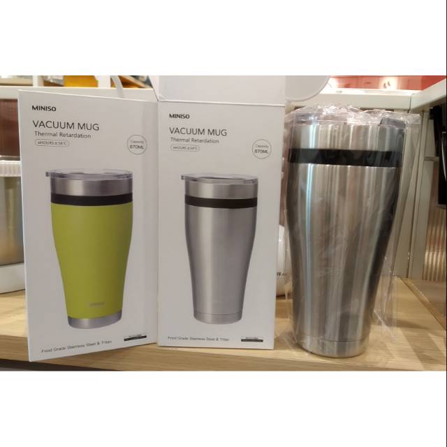 MINISO ❤️ 2WRN. Vacuum travel mug 870ml. Termos miniso murah ready Surabaya