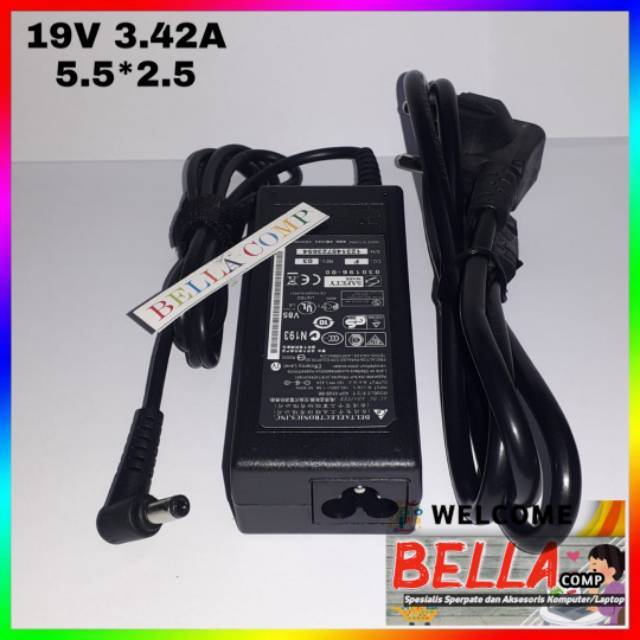 Adaptor Charger laptop Axioo NEON MNC MLC M72X M73X M720 19V 3.42A 5.5x2.5mm 65W