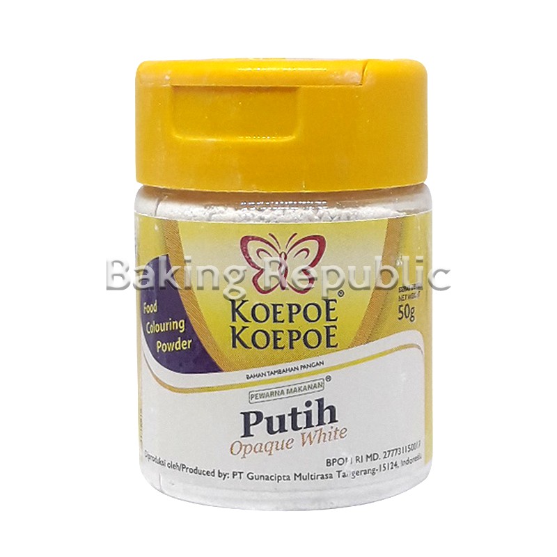 

KOEPOE KOEPOE PEWARNA MAKANAN PUTIH | OPAQUE WHITE | 50 GR
