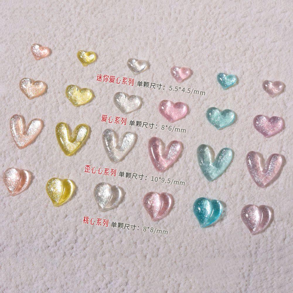 Needway   3D Nail Art Rhinestones Charm Flash Love Kristal Jepang DIY Ornamen