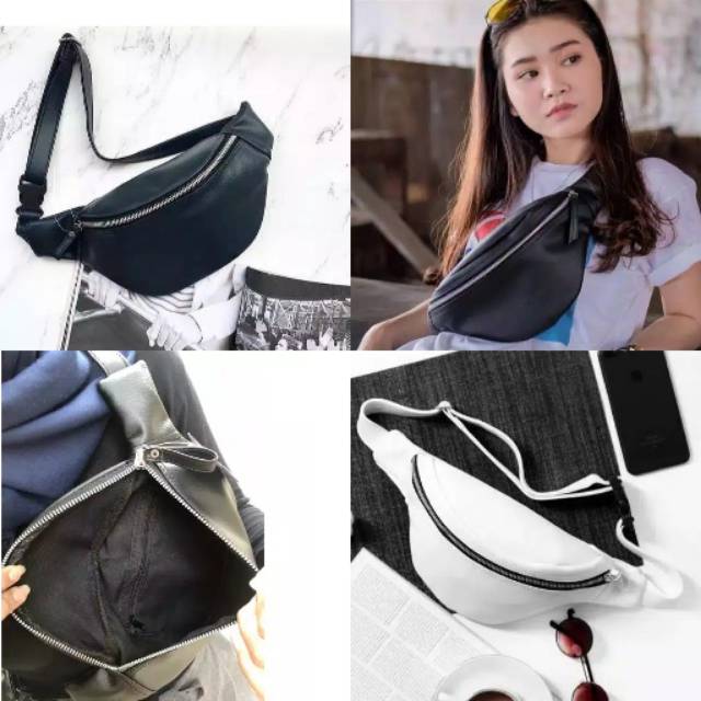 waistbag wanita pria super basic  tas pinggang basic 