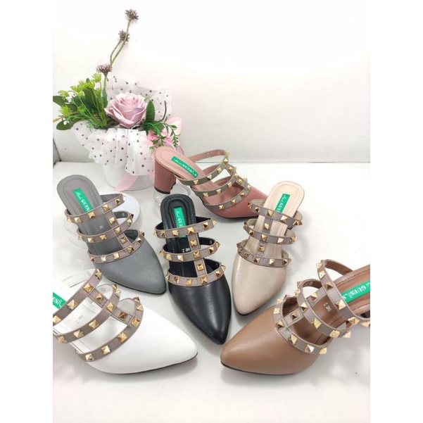 sendal Valentino tali tapak tahu high heels 5cm DOVE