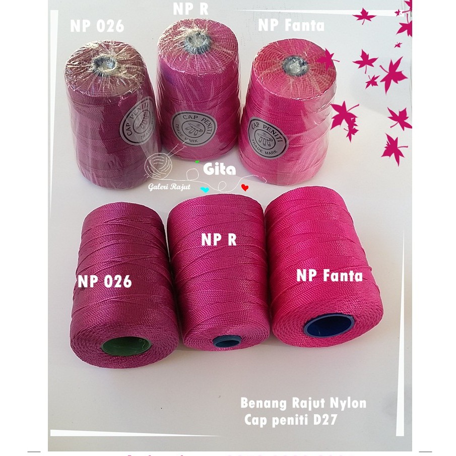 Benang Nylon Rajut Cap Peniti D27/Nilon peniti