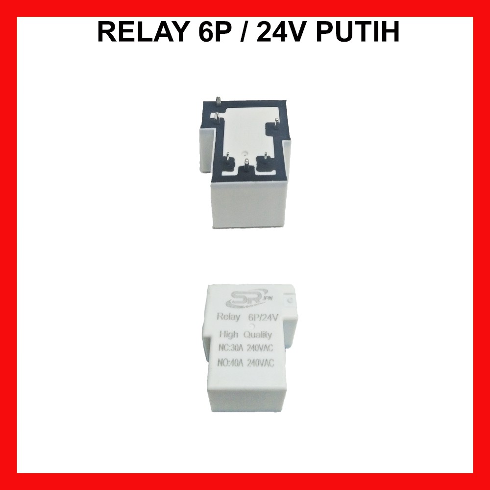 Relay 6P 24V Putih / Relay Putih Kaki 6 24V SR JPN