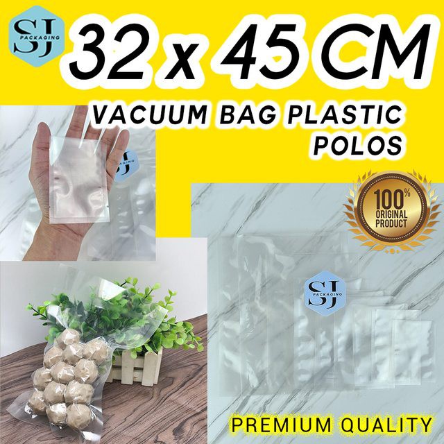 32x45 cm - Premium Vacuum Bag Plastic Plastik Sealer Polos Packaging