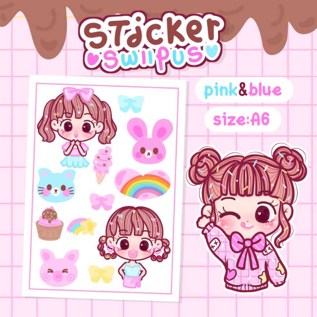 

Pink&blue sticker sheet