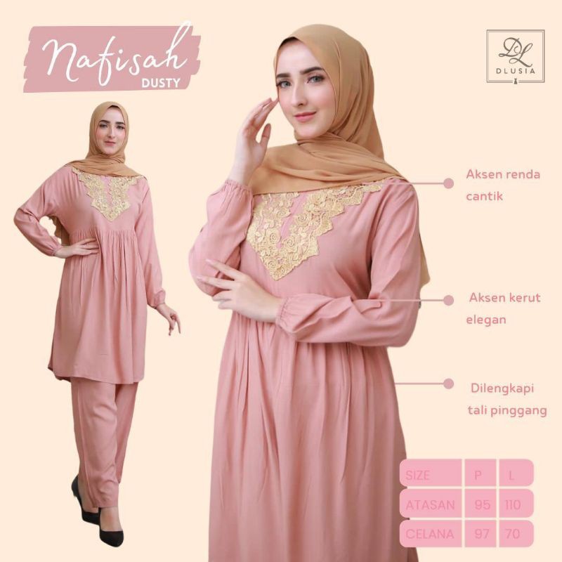 Daster Arab DLUSIA NAFISAH Baju setelan Tunik Rayon