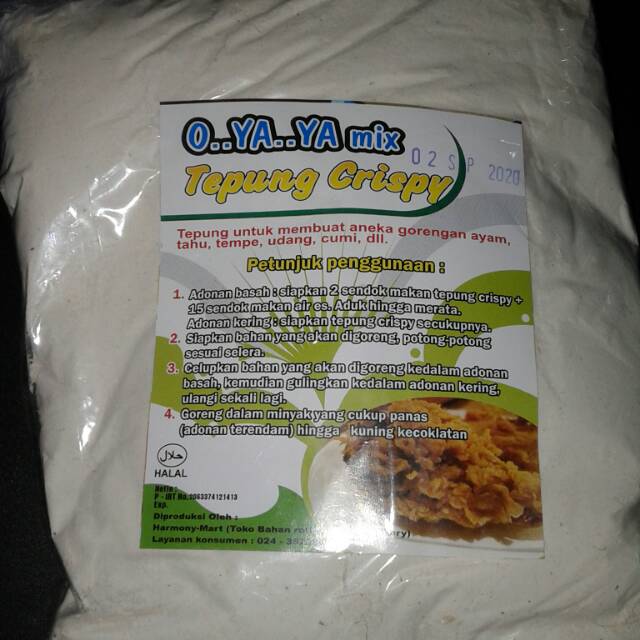 Tepung bumbu tempe ayam goreng kremes kriuk krispy crispy krispi Oyaya Mix 200 gram 1 kg kilo harga grosir 26.500