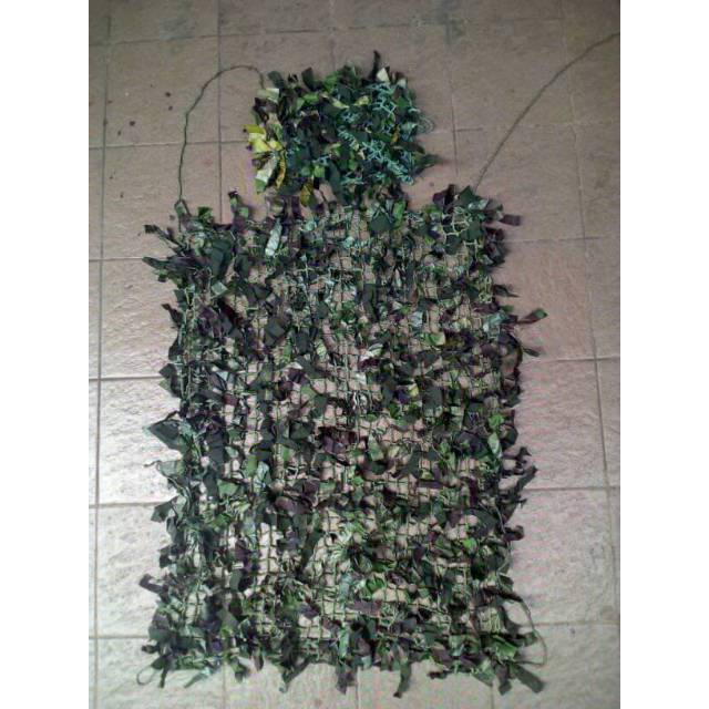 Ghillie suit jaring camo woodland untuk mengelabui musuh jaring kamuflase hutan