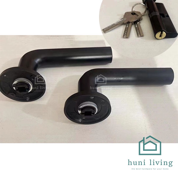 Handle Set Kunci / Body ongkel / Kunci Pintu ukuran Tanggung / Gagang Pintu Rumah kamar Satu Set Minimalis