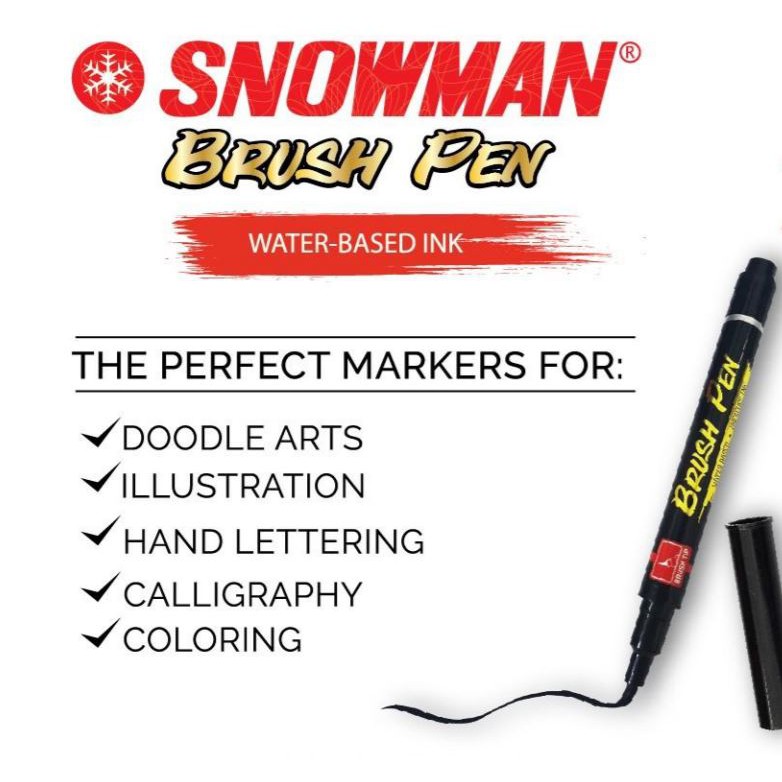 

YUH Brush Pen Snowman 12 warna