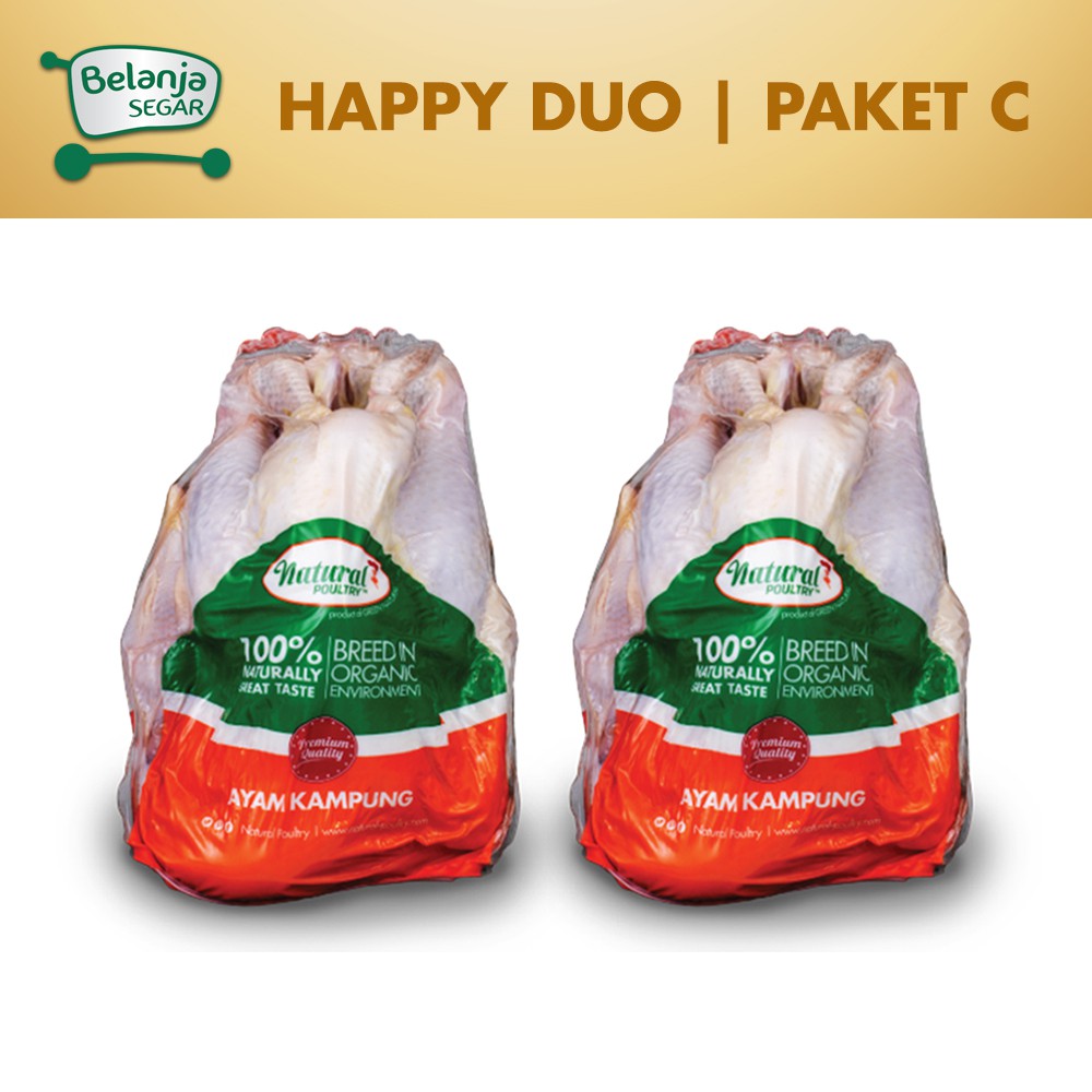 

Paket HAPPY DUO C: 2 Ayam Kampung Asli - Natural Poultry